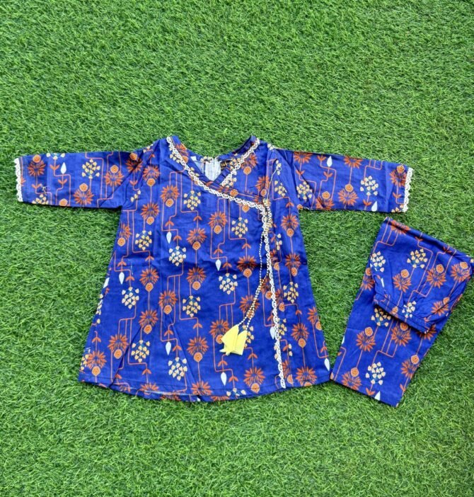 Blue Blossom Lawn 2-Piece for Girls