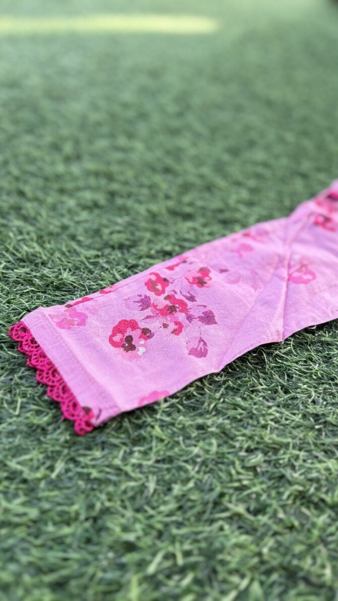 Blossom Pink Floral Lawn 2-Piece for Girls - Image 3