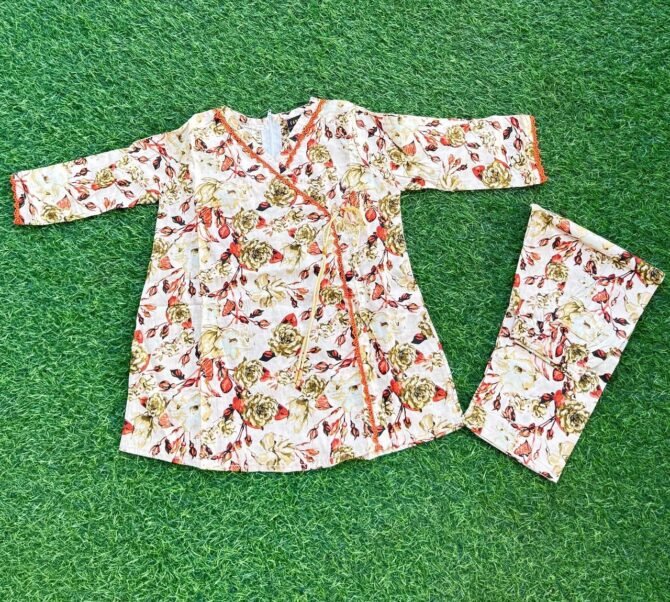 Blossom Trail Floral Printed Lawn Kids 2-Piece Set