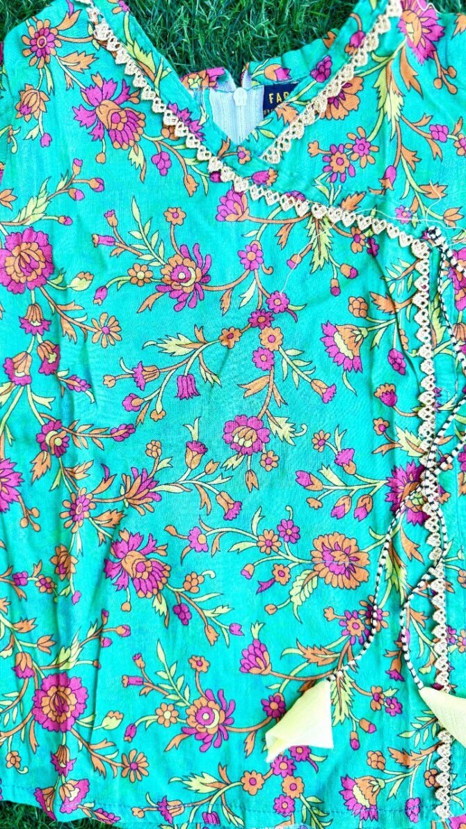Mint Petals – Summer Lawn 2-Piece for Girls - Image 2