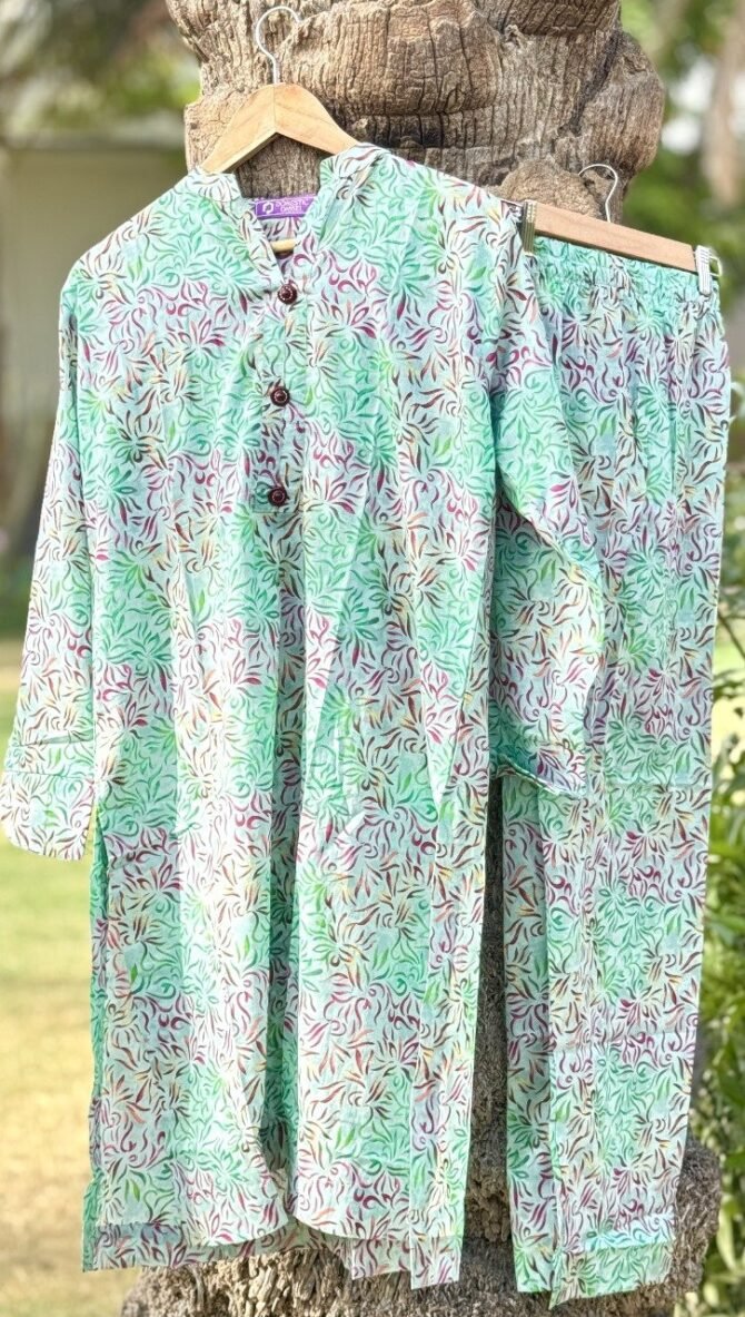 Women's Pastel Floral Lawn 2-Piece Co Ord Set Lightweight Summer Wear - Image 2